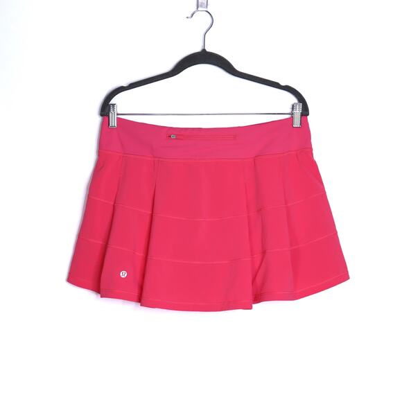 LULULEMON Pace Rival Mid-Rise Skirt Lip Gloss Long Tennis Active Women's 10 - Picture 2 of 8